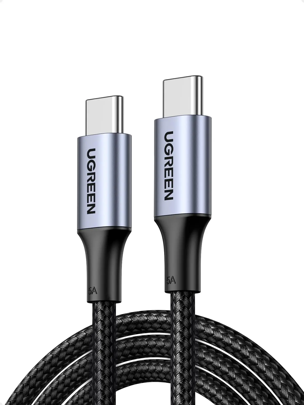 UGREEN Cabo USB C para USB C 2M 100W PD e QC3.0 2 Unidades | Carregamento Rápido, Nylon Trançado, Compatível com iPhone 16/15/14, MacBook Pro, iPad Pro, Dell XPS, Galaxy Ultra, Pixel - 1