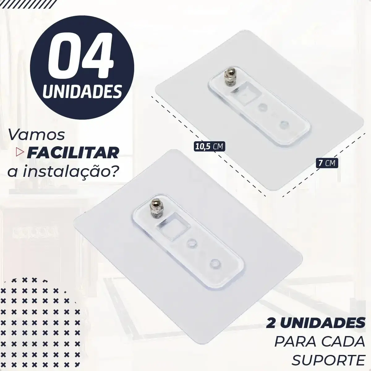 Kit 2 Suporte Porta Shampoo Sabonete Prateleira Banheiro Adesivo Parede Sem Furar Box Luxo Cor Preto Homeroarte thumbnail 5