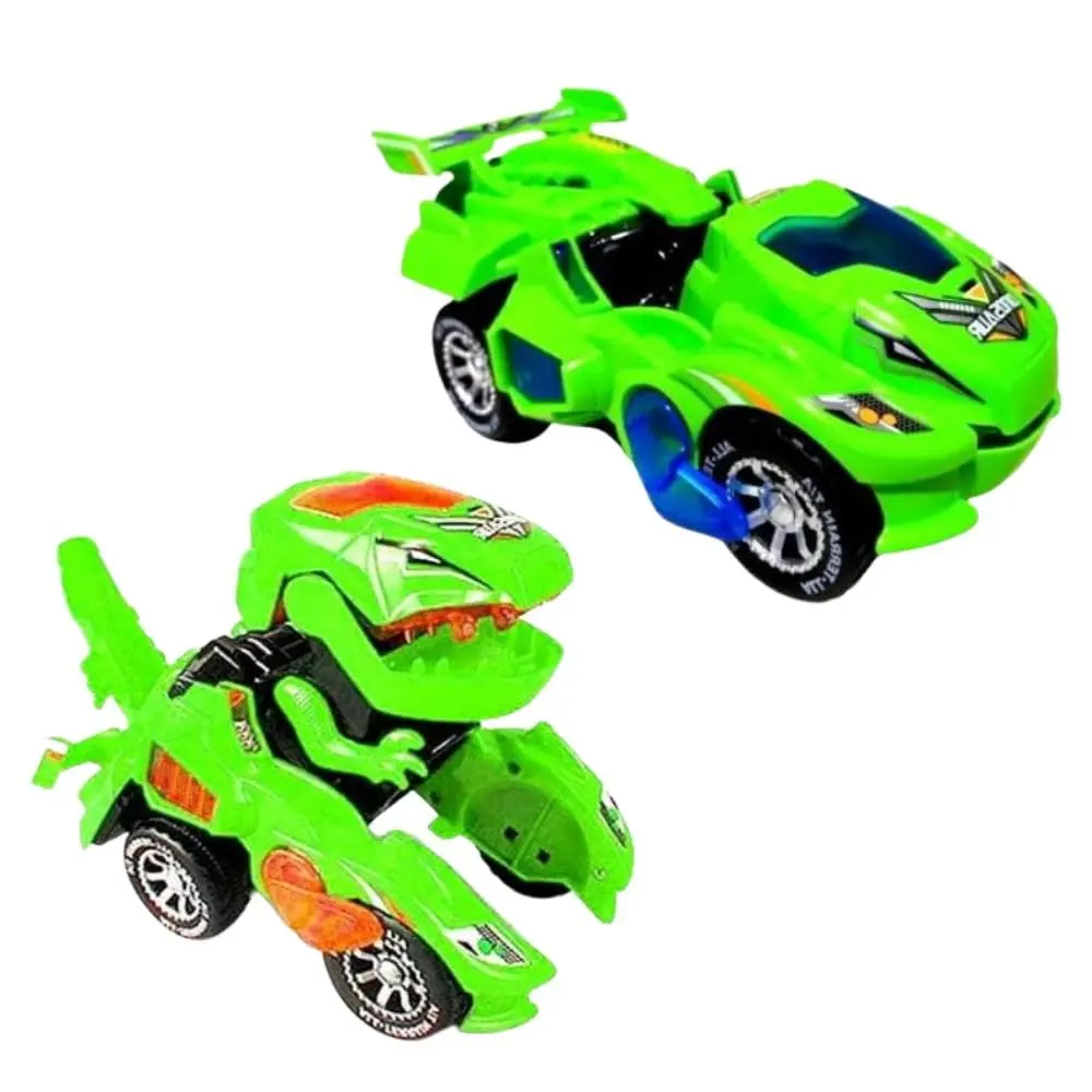 Carro Robô Dinossauro T-Rex Transformável com Luz, Som e Movimento Bate-Volta – Brinquedo Interativo Infantil (Verde)