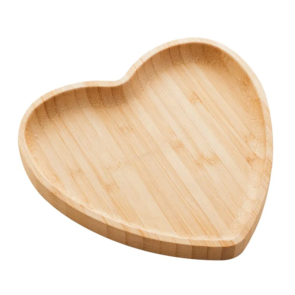 LYOR - Bandeja de Bambu Heart 12,5cm x 12,5cm x 1,5cm