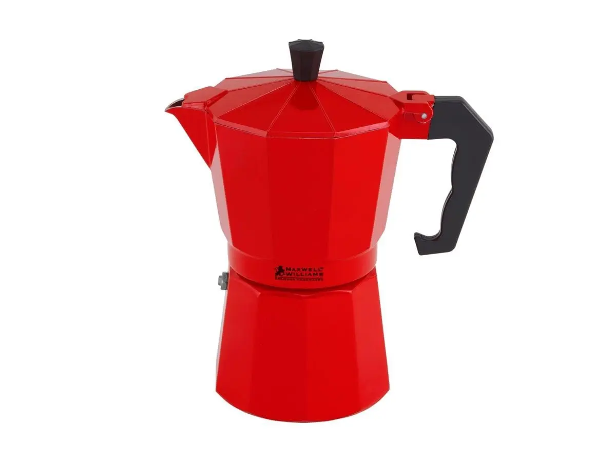 Cafeteira Italiana em Alumínio 6 Xícaras Maxwell & Williams Vermelha