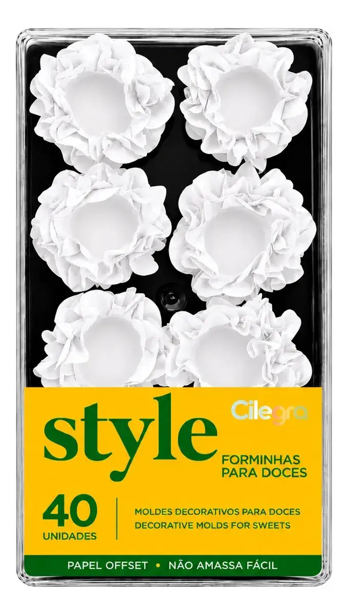 40 Forminhas De Doces Flor Festa Casamento Aniversário Papel Offset Premium Style CILEGRA