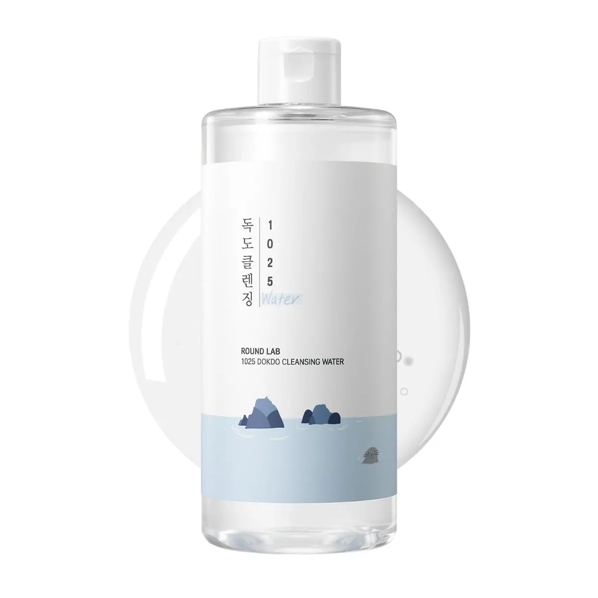 ROUND LAB 1025 Dokdo Cleansing Water 400ml - Água Micelar de Limpeza Facial - Remove Maquiagem e Impurezas - Hidrata e Acalma Peles Sensíveis