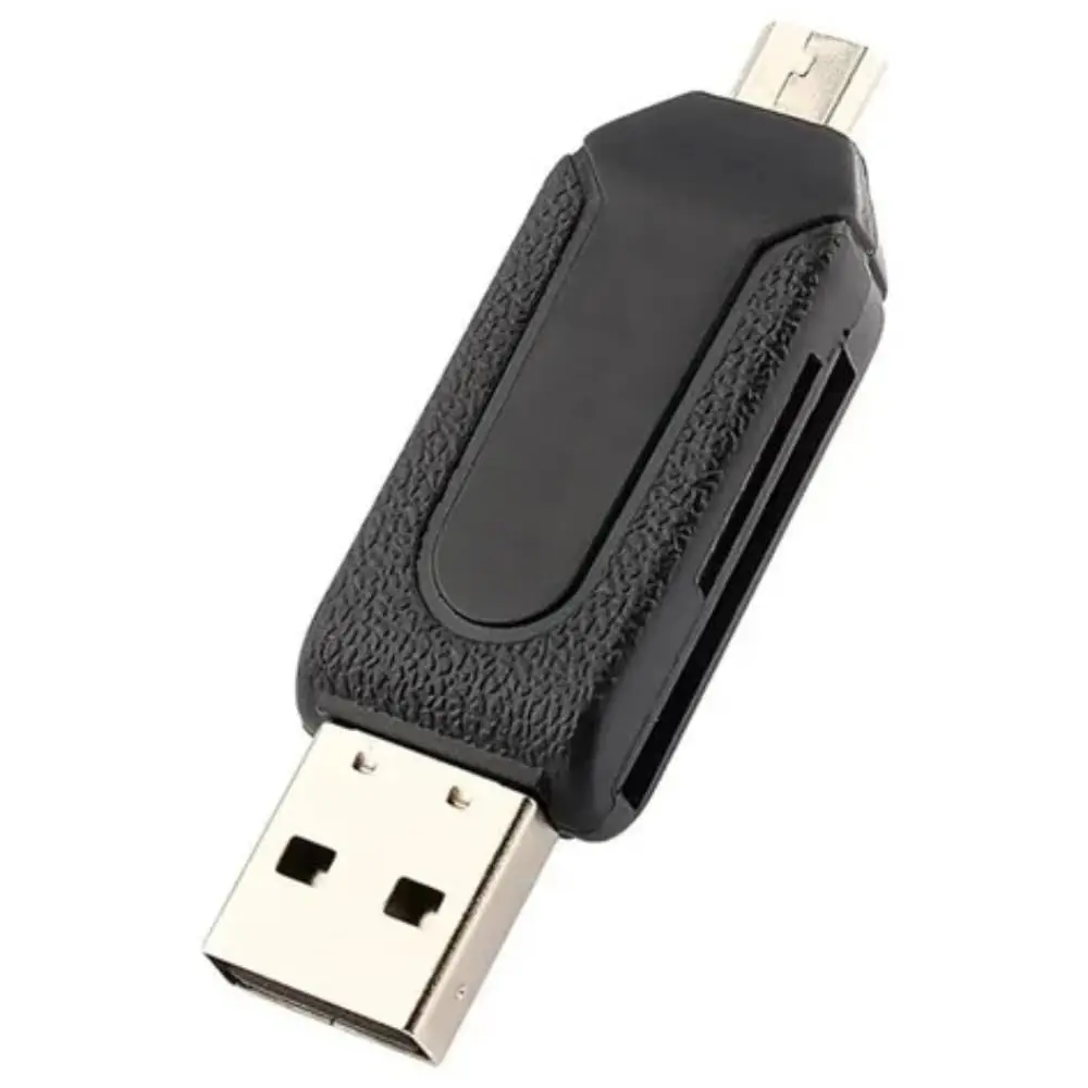 Leitor De Cartão De Memória Adaptador OTG USB Notebook Computador Micro USB Tablet Celular Arquivos De Cartão SD Micro SD Portátil Plug And Play Cor Sortida LINHA PREMIUM DUPIN - 1