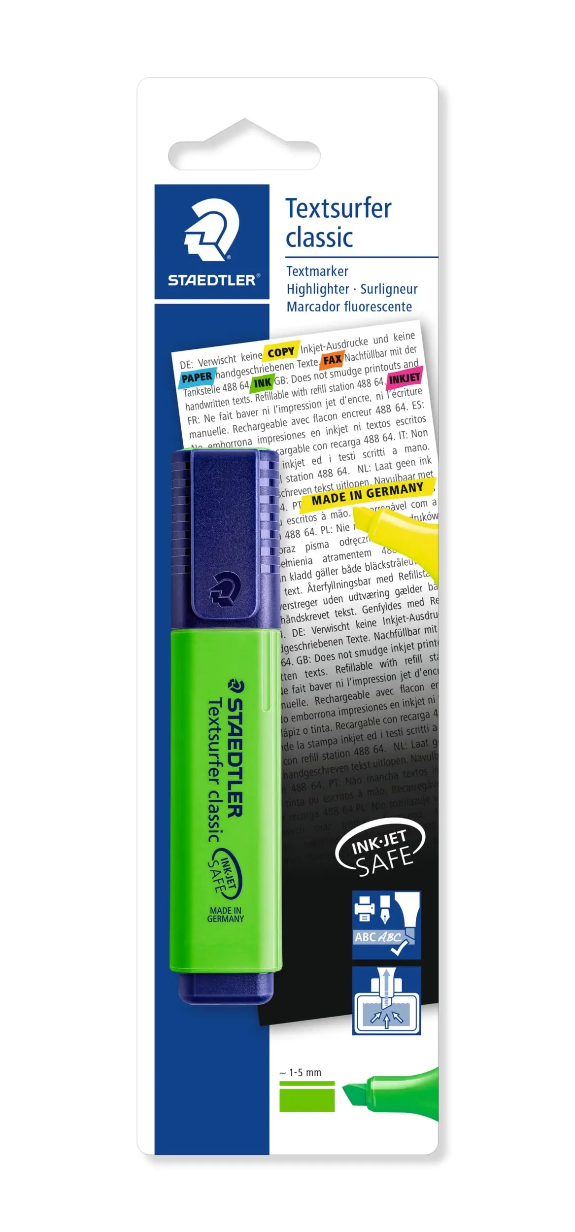 Marcador de Texto, Staedtler, Textsurfer Classic, 365-5 BKDA03, Verde