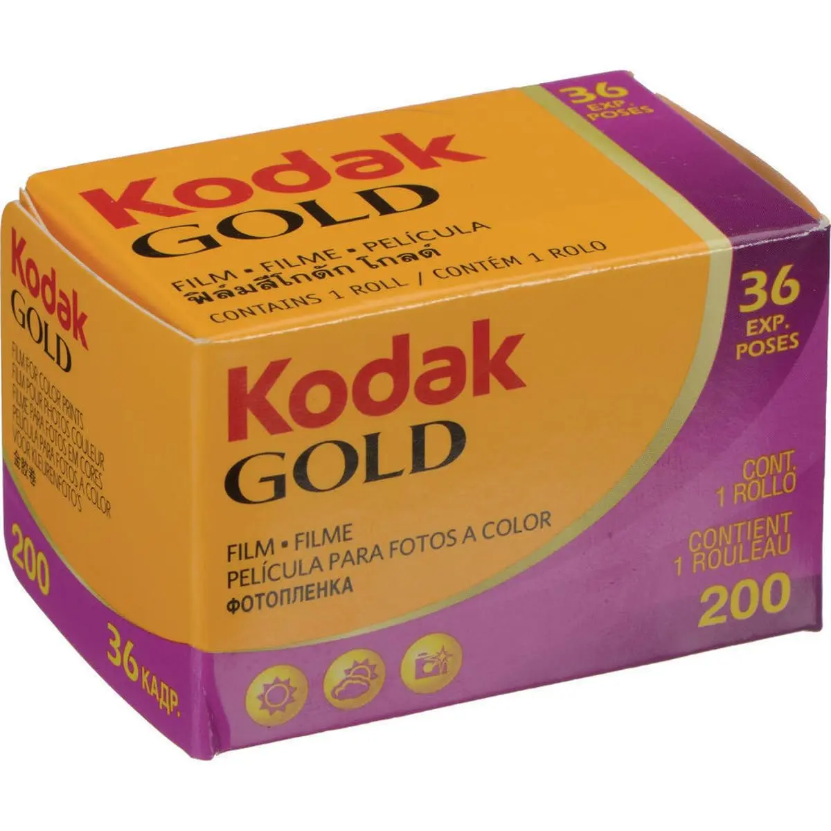 Kodak Filme dourado 200 velocidade 36 exposição 35 mm