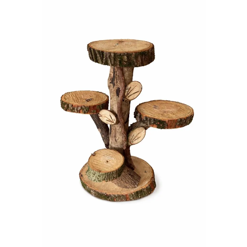Suporte Para Plantas Base Madeira Rustica 40cm Suporte Para Vasos 4 Suportes Jardim Decoracao Natural Tronco