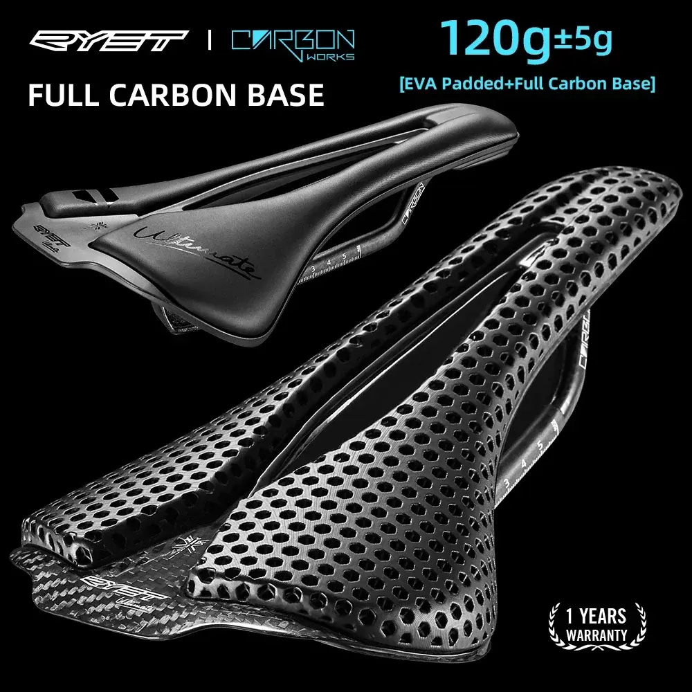 2024 ryet 3d impresso sela de bicicleta 120g almofada carbono 250x140mm assento da bicicleta para mtb cascalho assento da bicicleta estrada ciclismo acessórios
