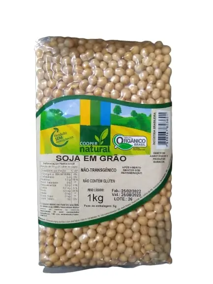 Soja Orgânica em Grãos Coopernatural, 1kg