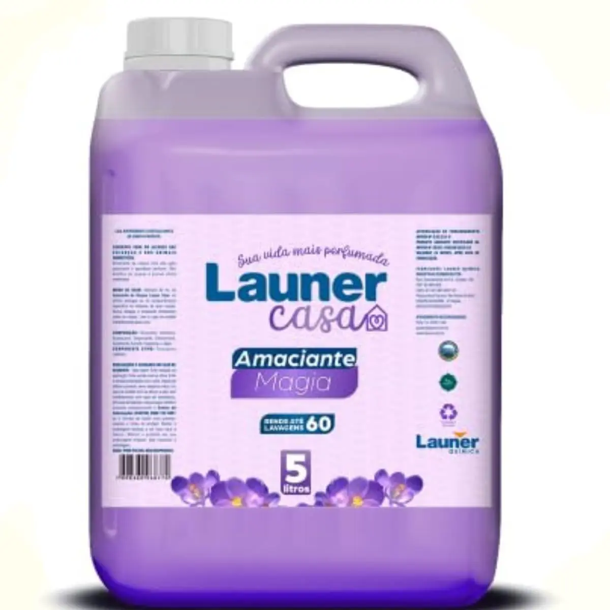 Amaciante Magia Launer Casa, Suavidade e Fragrância Encantadora para Roupas 5L