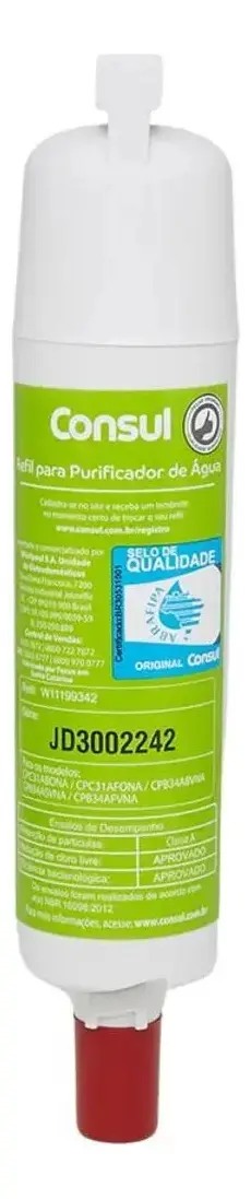 Refil Filtro Cix06ax Purificador de Água Consul CPC30AF, CPC30AB, CPB35AB, CPB35AF, CPB36AF, CPB36AB, CPB34AB, CPB34AF, CPB34AS, CPC31AB, CPC31AF thumbnail 2