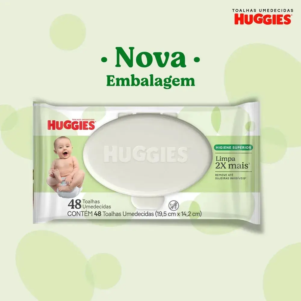 Huggies Lenços Umedecidos Higiene Superior Limpam 2x Mais 48 Un thumbnail 2