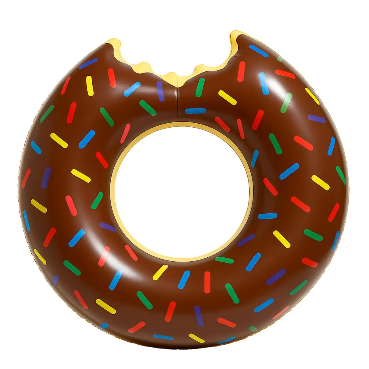 Boia Inflável Donut 70/80/90cm Marrom e Rosa Flutuador Piscina | Divertido para adultos e crianças. Ideal para decoração de verão, praia e piscina