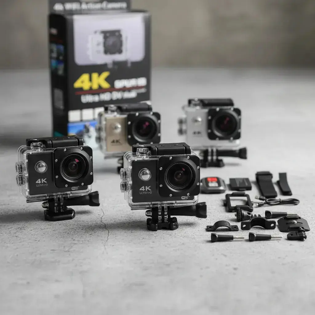 Câmera Filmadora Esport De Ação 4k Wifi Controle Ntsc/pal Ag Cor Dourado-escuro