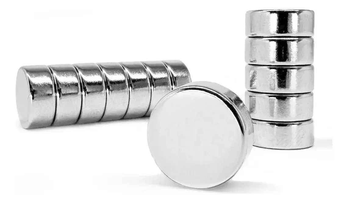 Ímã Neodímio Ø 10x4 Mm N35 20 Unidades