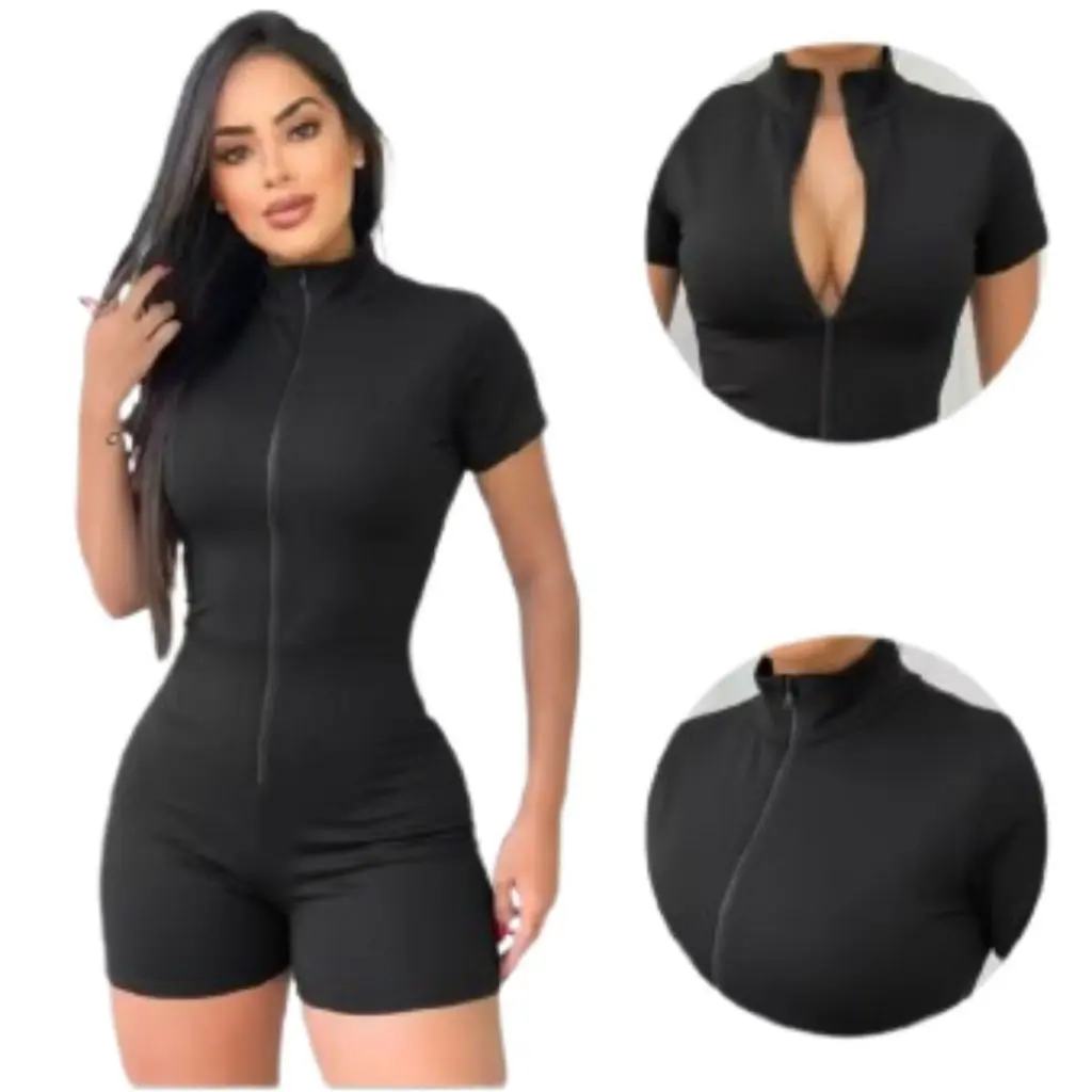 MACAQUINHO FEMININO ANA RUGA 0 TRANSPARÊNCIA COM ZIPER TUBINHO CURTO MODA BLOGUEIRA - 1