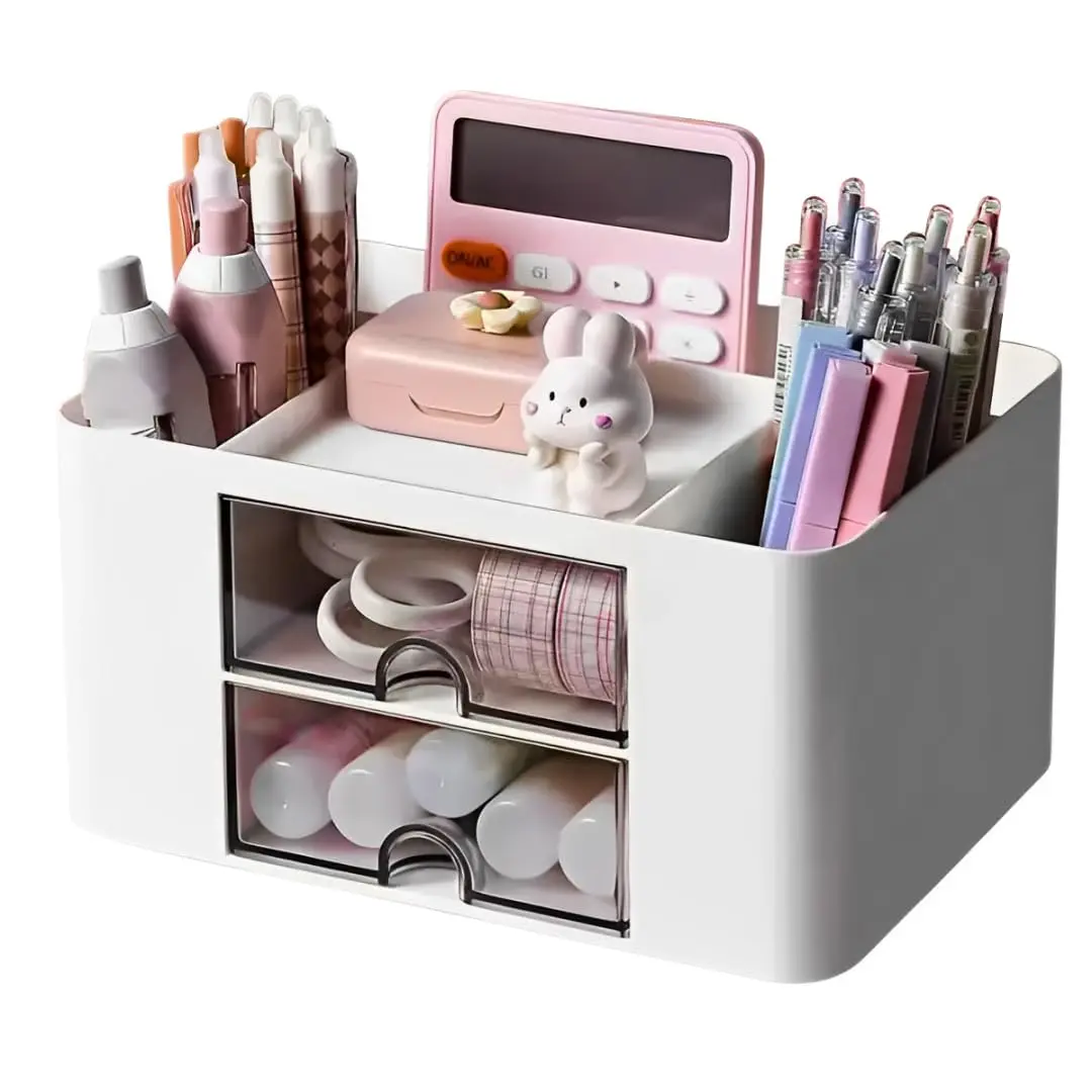 Organizador de Maquiagem e Cosméticos Porta Treco Multiuso Penteadeira | Ideal para acessórios, canetas e itens de escritório. Prático para manter tudo organizado e sempre à mão.