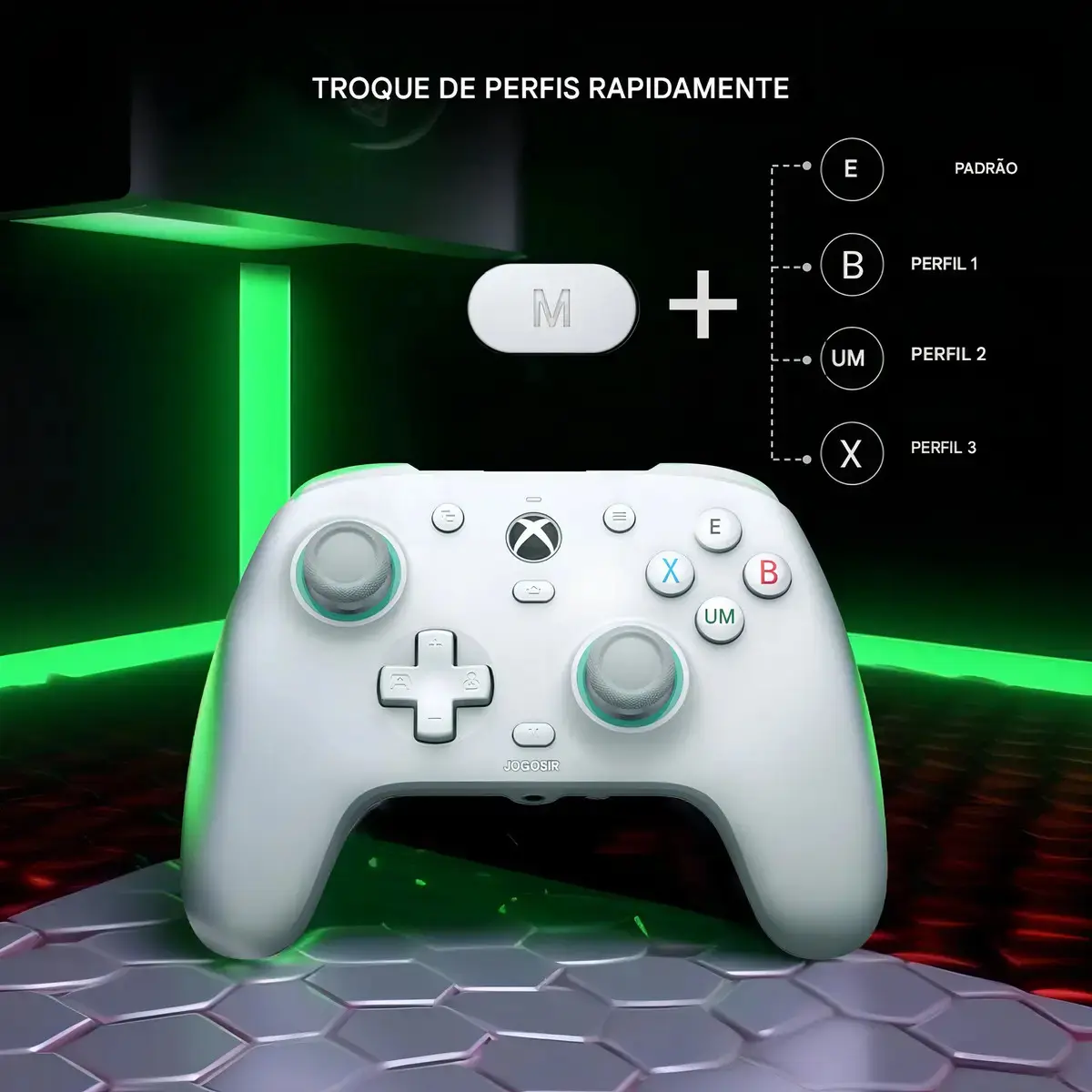 Controle GameSir G7 SE com Fio para Xbox One Series S X PC Hall Effect Botões Mecânicos Cor Branco thumbnail 5