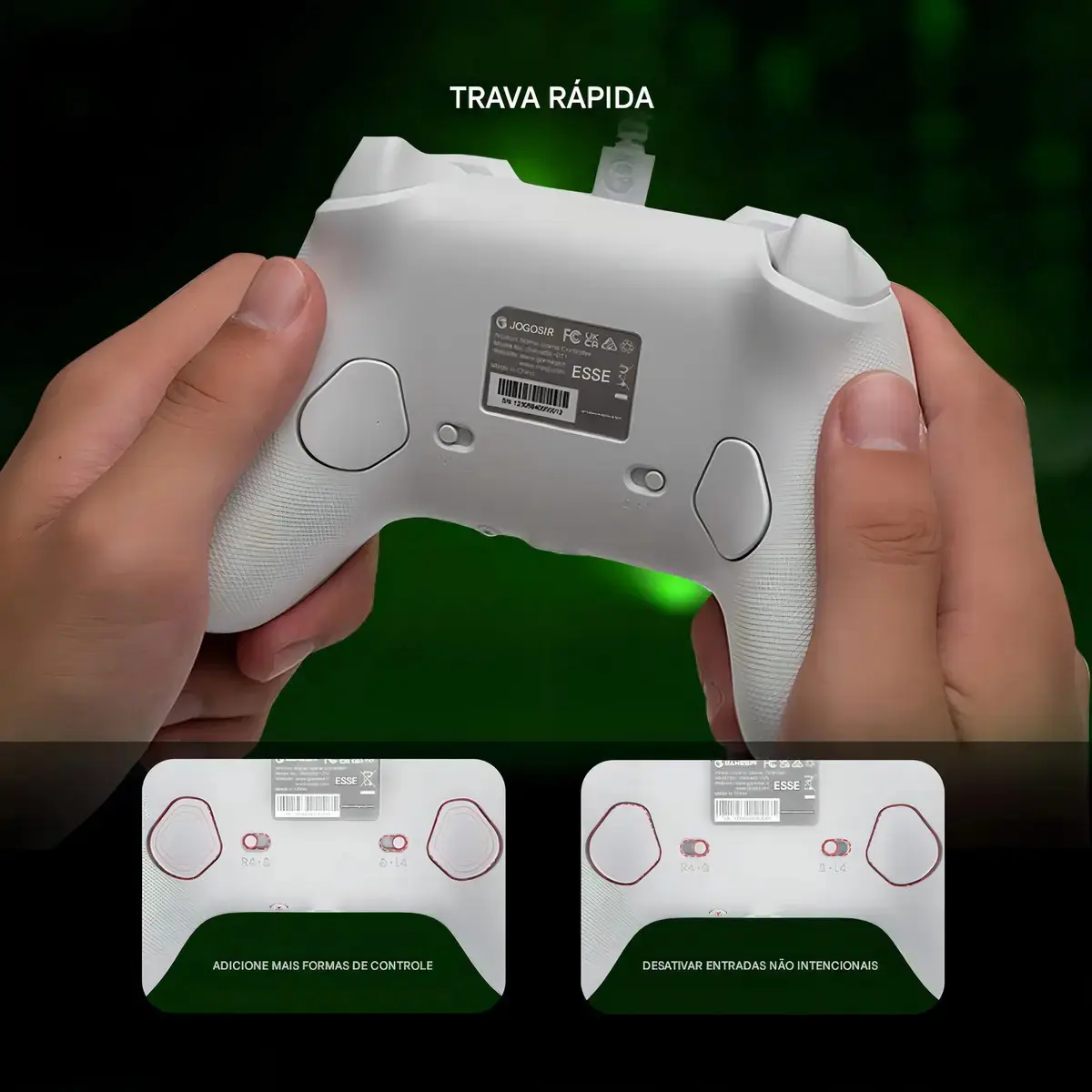 Controle GameSir G7 SE com Fio para Xbox One Series S X PC Hall Effect Botões Mecânicos Cor Branco thumbnail 6