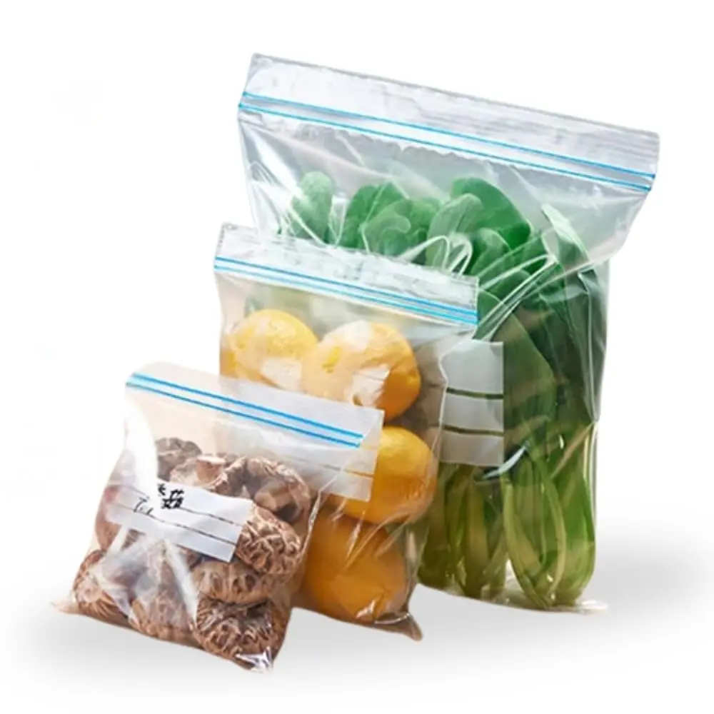 Saco hermético 14 Unidades Tamanho Médio - Saco Para Congelar Armazenar e Organizar Alimentos - Com fecho Duplo Reforçado, Reutilizável Livre de BPA - Saquinho Para Congelador (Médio)