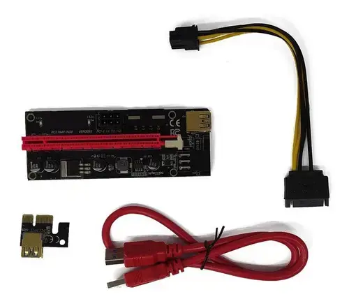 Adaptador Placa Video Pci-express 1 X Slot 16x Usb 3.0 Sata kit c/3 - 1