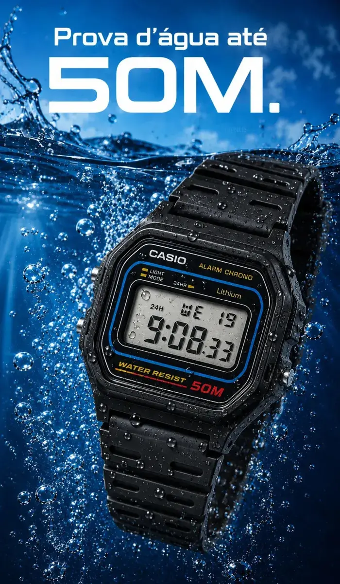 Relógio Digital Casio W-59 50m à Prova d'Água thumbnail 4