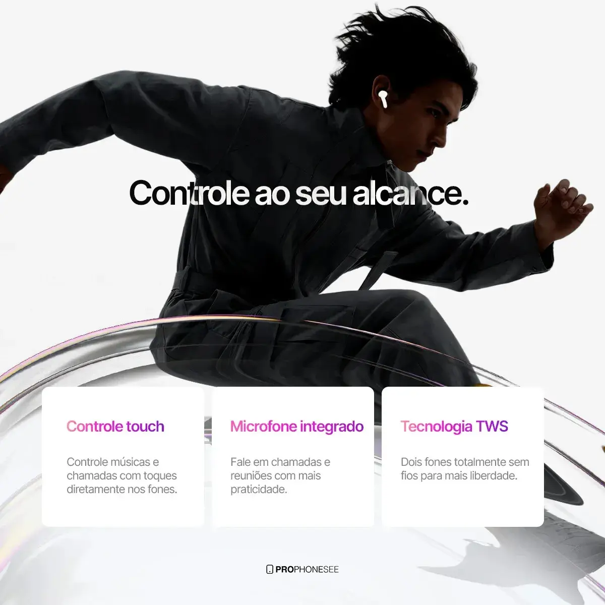 Fone Ouvido Bluetooth Compatível Com Iphone X Xr 11 12 13 14 15 16 17 Xs Pro Max Plus Samsung S20 S23 S24 Xiaomi Motorola Android Ios Sem Fio Prova DAgua Wireless Tipo Light Marca Pro Phone See thumbnail 5