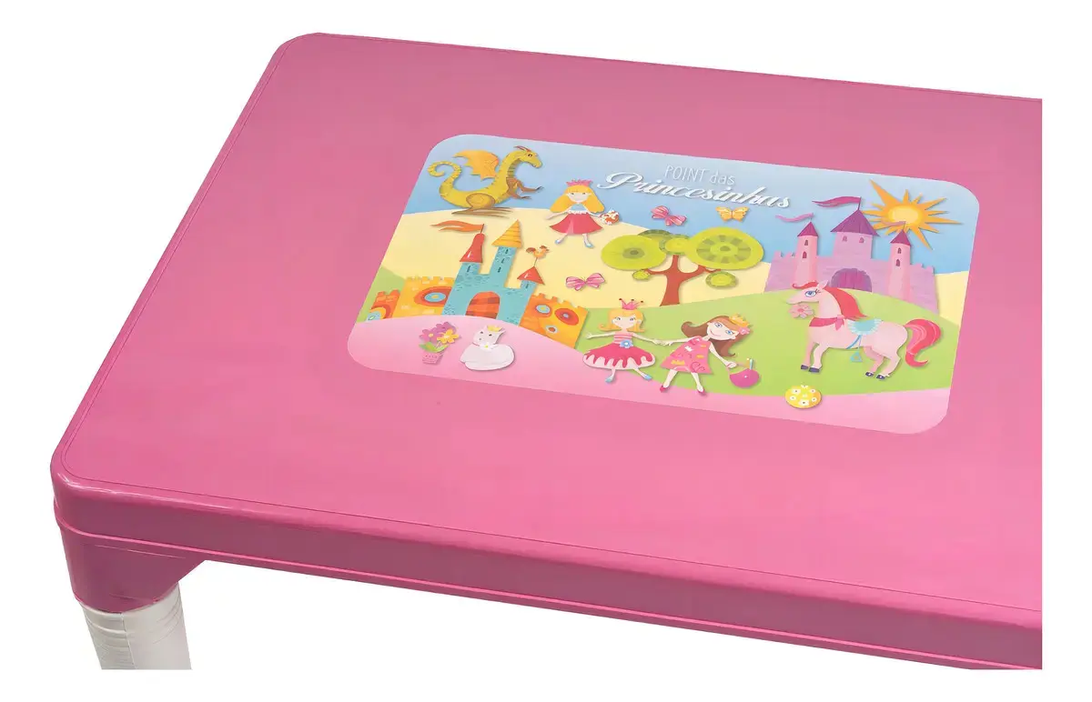 Mesa Infantil Atividades Plástico 2 Cadeiras Rosa Kids Baby Hercules thumbnail 3