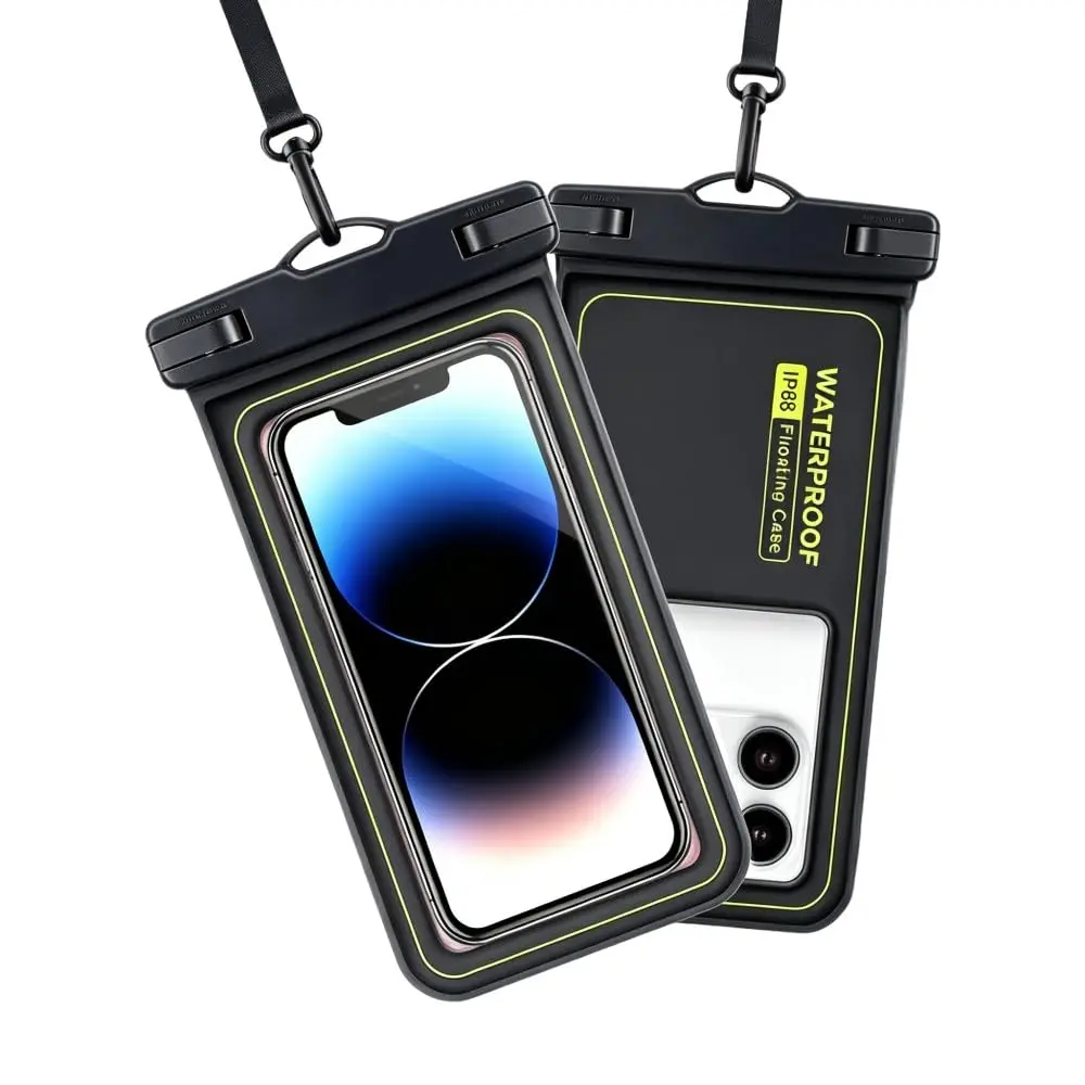 Bolsa Prova D'água Flutuante IP68 para Celular, Capa Impermeável Touch Screen com Alça Ajustável, Ideal para Praia, Mergulho, Passeios de Barco, Compatível com a Maioria dos Aparelhos iOS e Android