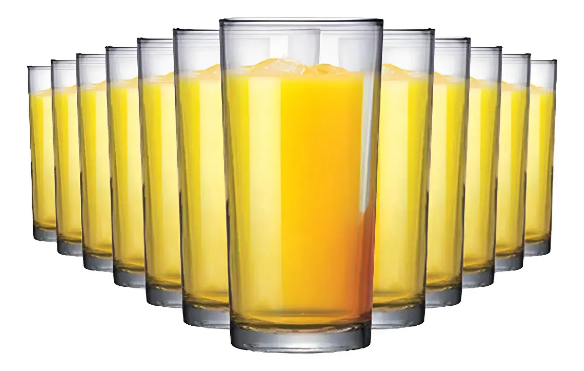 Jogo Copos Long Drink Vidro 255ml Ruvolo Kit 12 Pcs Multiuso
