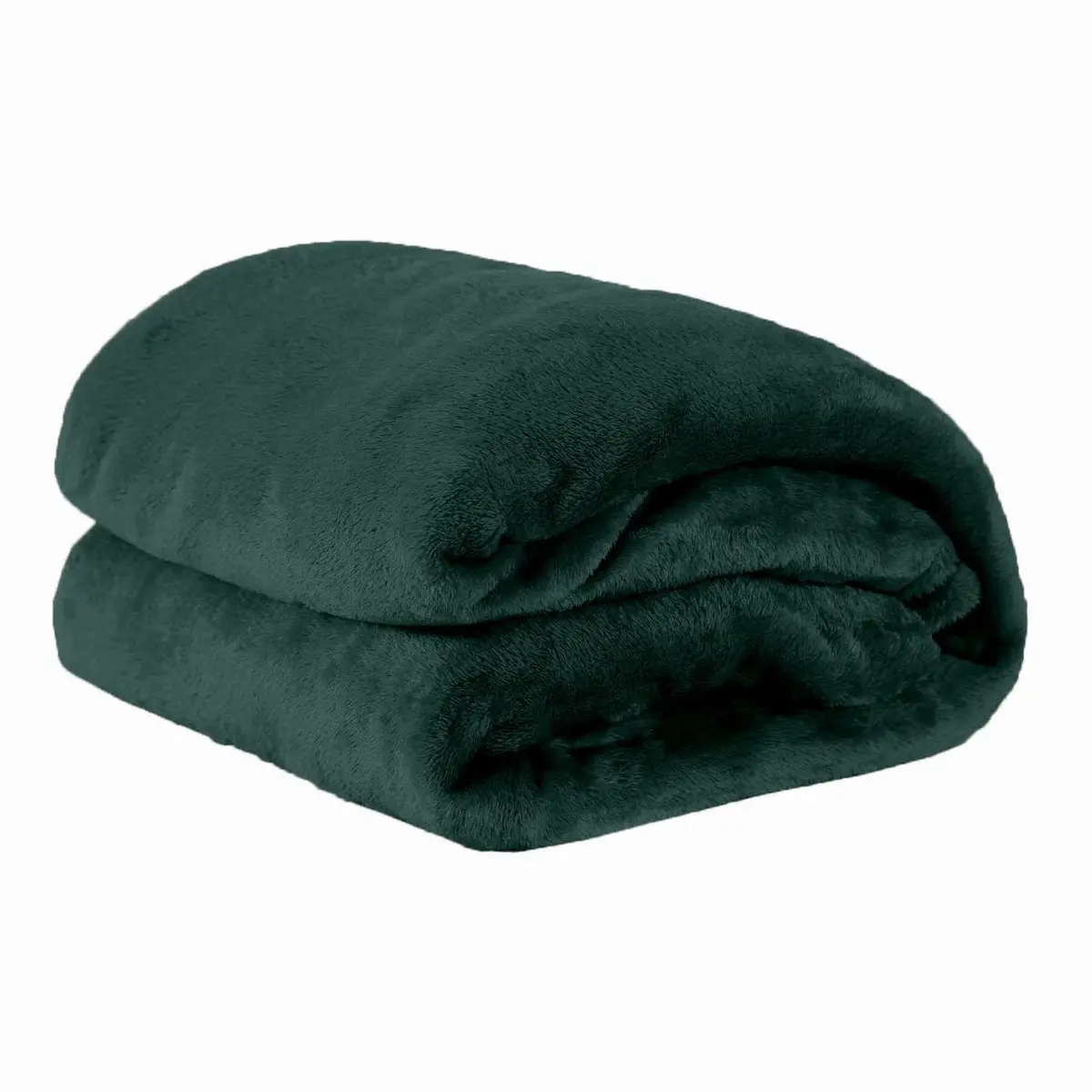 Cobertor Queen Manta Microfibra Fleece 01 Peça (Toque Aveludado) - Verde | Manta ultramacia com Acabamento em bainha nos 04 lados