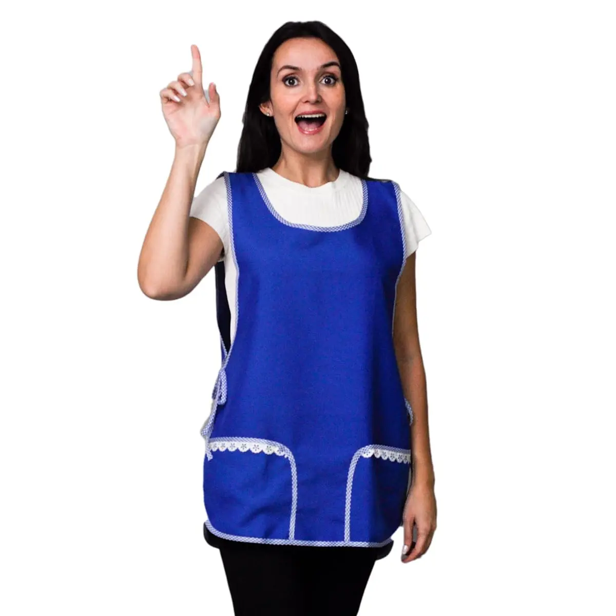 Avental Bata Com Renda 2 Bolsos Inteiro Oxford Lojaloja