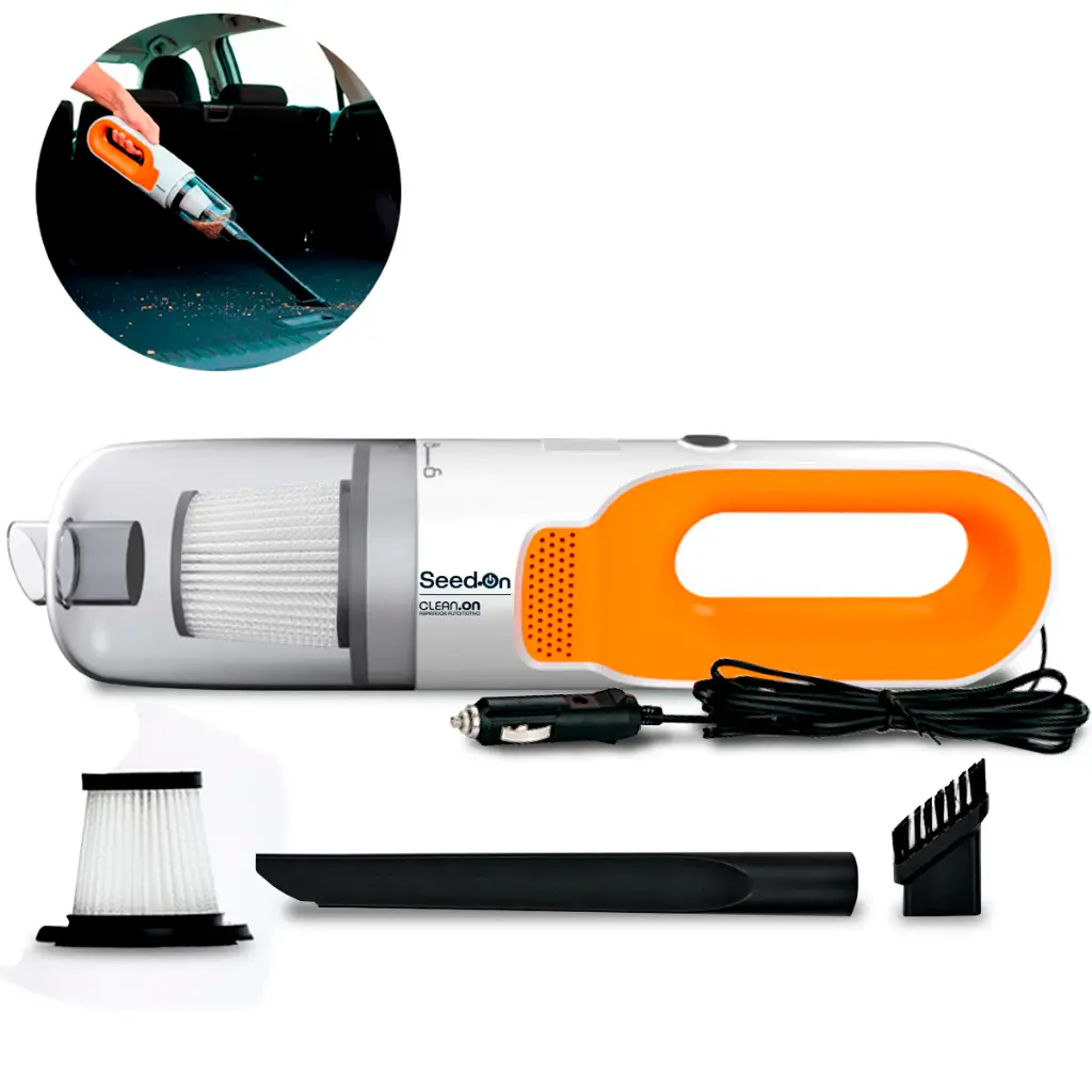 Aspirador Portátil Car Potente 180W Com Reservatório 550ml Bicos Extras Cabo 4,0 metros 12v Carro Caminhão Caminhonete