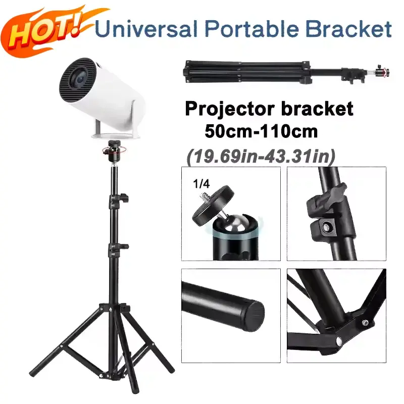 110cm suporte portátil universal para magcubic hy300 pro projetor tripé montagem para magcubic hy320mini projetor 5-50cm novo