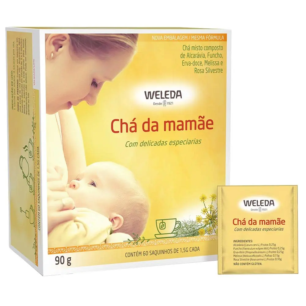 WELEDA Chá da Mamãe 60 sachês | Chá Orgânico para Gestantes e Lactantes | Apoio à Amamentação | Sem Aromas Artificiais