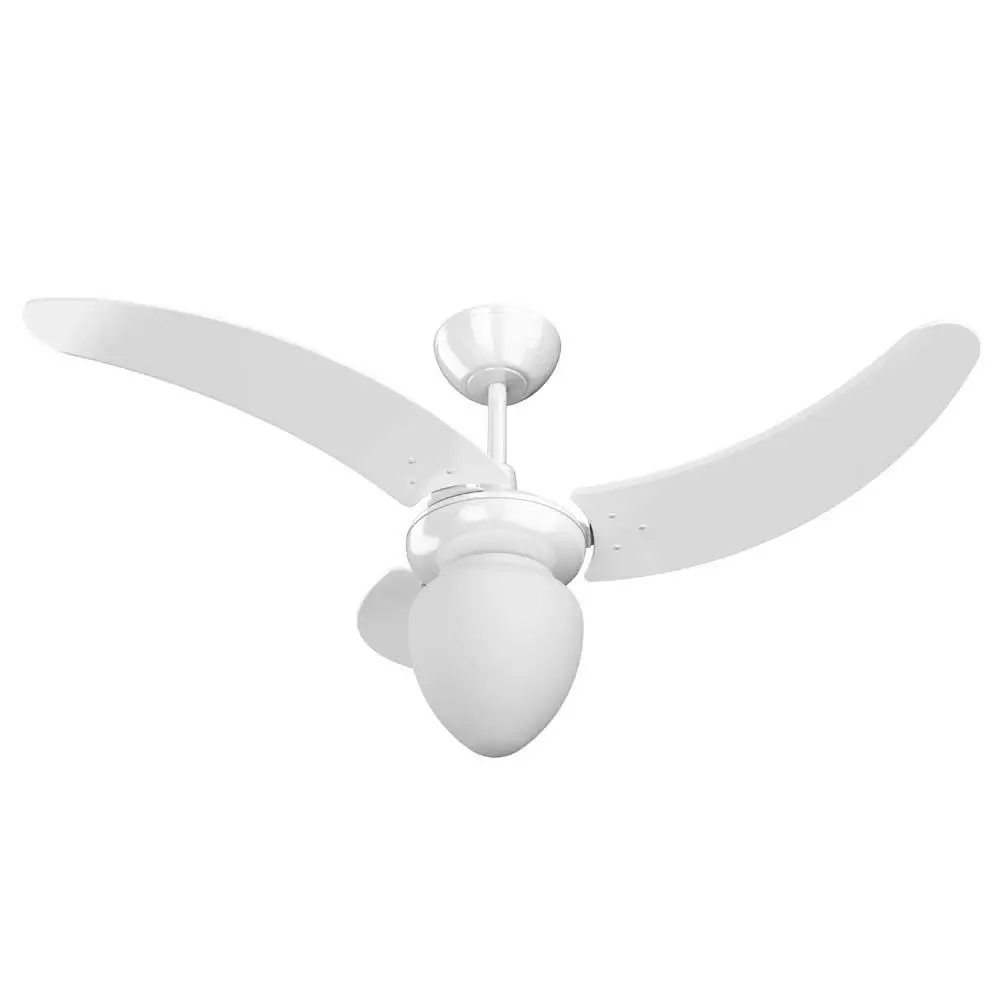 Ventilador Búzios Max com Lustre 110/127V 3P, Tron, Branco