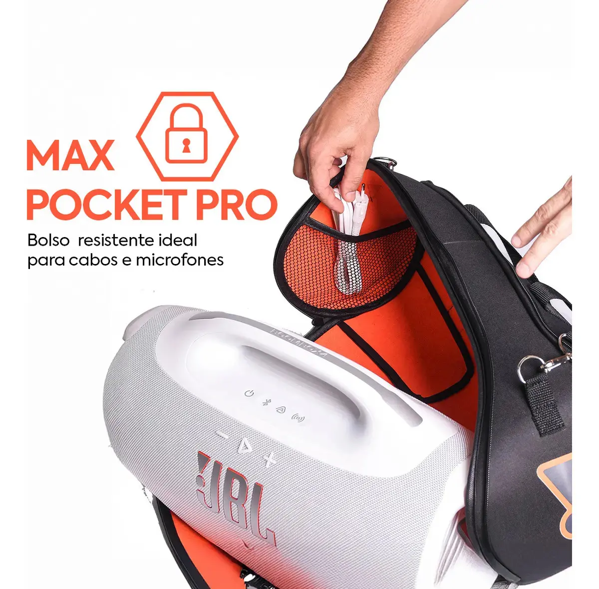 Bolsa Case Capa Compatível Jbl Boombox 4 Lançamento Premium thumbnail 7