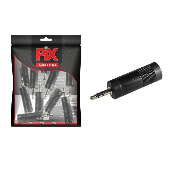 10x Adaptador Áudio P2 Estéreo P/ P10 Estéreo J10 +qualidade - 1