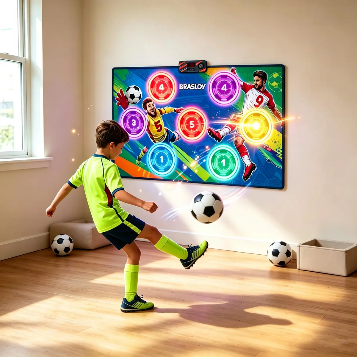 Brinquedo Futebol Chute a Gol Infantil Tapete Interativo com 3 Modos | tapete futebol chute a gol infantil, jogo dois jogadores, brinquedo esportivo, jogo interativo, brinquedo criança