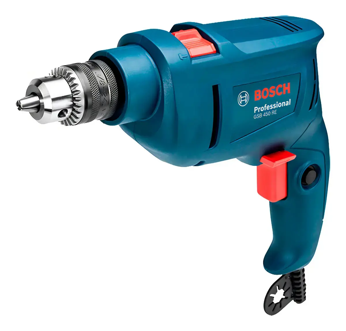 Furadeira martelete parafusadeira elétrica de 10mm Bosch GSB 450 450W + 0 baterías de 0mAh + accesorio com caixa de papelão