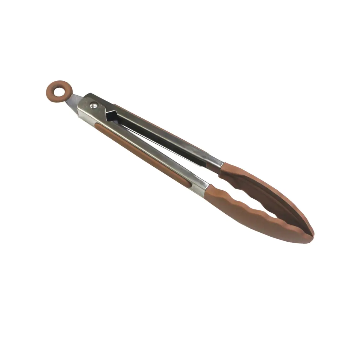 Pegador - Cucina - Silicone com Cabo em Aço Inox - a 21CM - Mocha Mousse