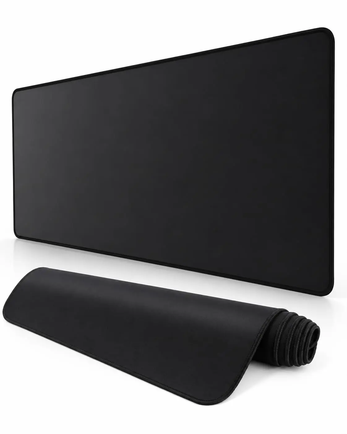 Mouse Pad Grande 90x40 cm Preto com Base Antiderrapante para Teclado e Mouse, Tapete de Mesa Extra Grande para Escritório, Home Office e Setup Gamer