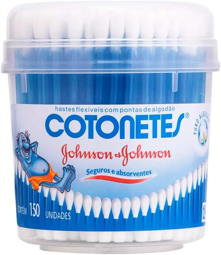 Cotonetes de Algodão com Hastes Flexíveis, Pote com 150 Unidades - 1