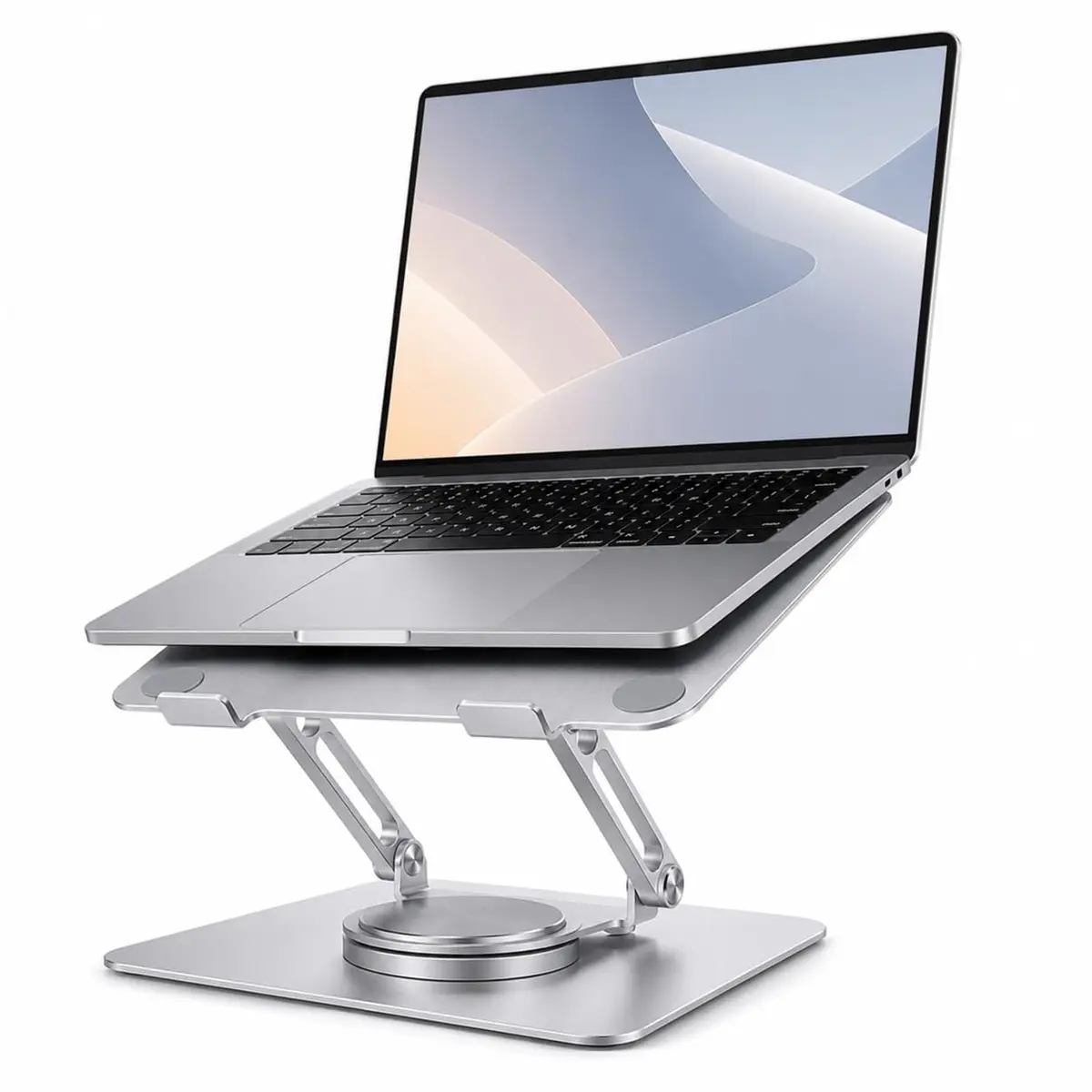 Suporte Ajustável para Notebook Dobrável em Alumínio, Base Ergonômica Antiderrapante com Regulagem de Altura, Compatível com Notebooks de 10 a 17 Polegadas, Ideal para Home Office e Estudos