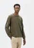 【Tam.: P XG XXG】Camiseta Básica Masculina Manga Longa Slim - Verde - HERING - 1