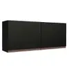 Armário Aéreo de Cozinha Madesa Reims 120 x 50 cm 2 Portas - Preto - Preto - 1