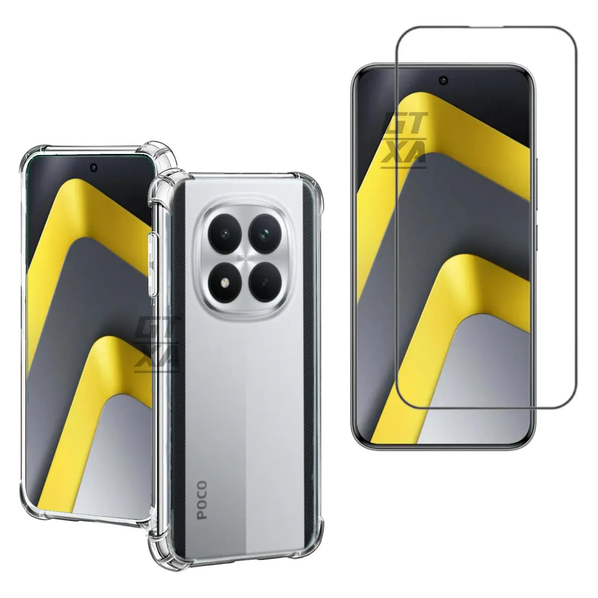 Kit Capa Anti Impacto e Película Para Xiaomi Poco M8 Pro - 1
