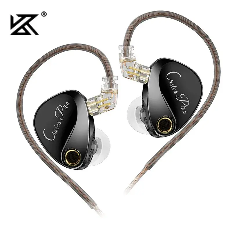 Fones de Ouvido Intra-auriculares KZ Castor PRO HiFi Dinâmicos de Alta Qualidade com Ajuste de Som, Estabelecendo um Novo Padrão para Qualidade de Áudio HiFi e Graves