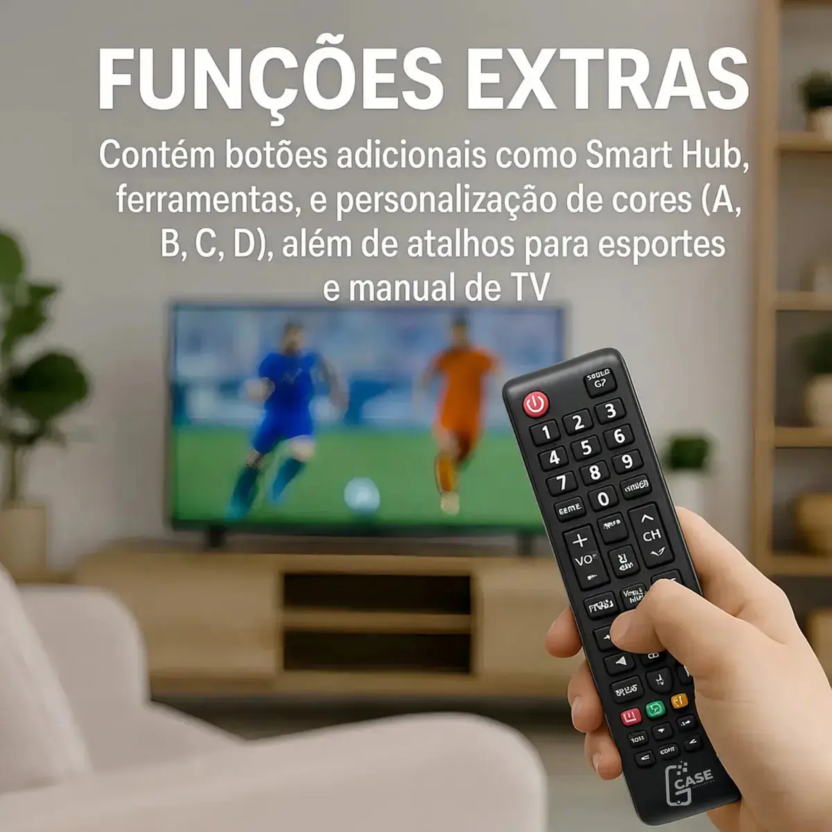 Controle Remoto para TV Samsung Smart Hub Universal com Pilhas Gcase Acessorios thumbnail 6