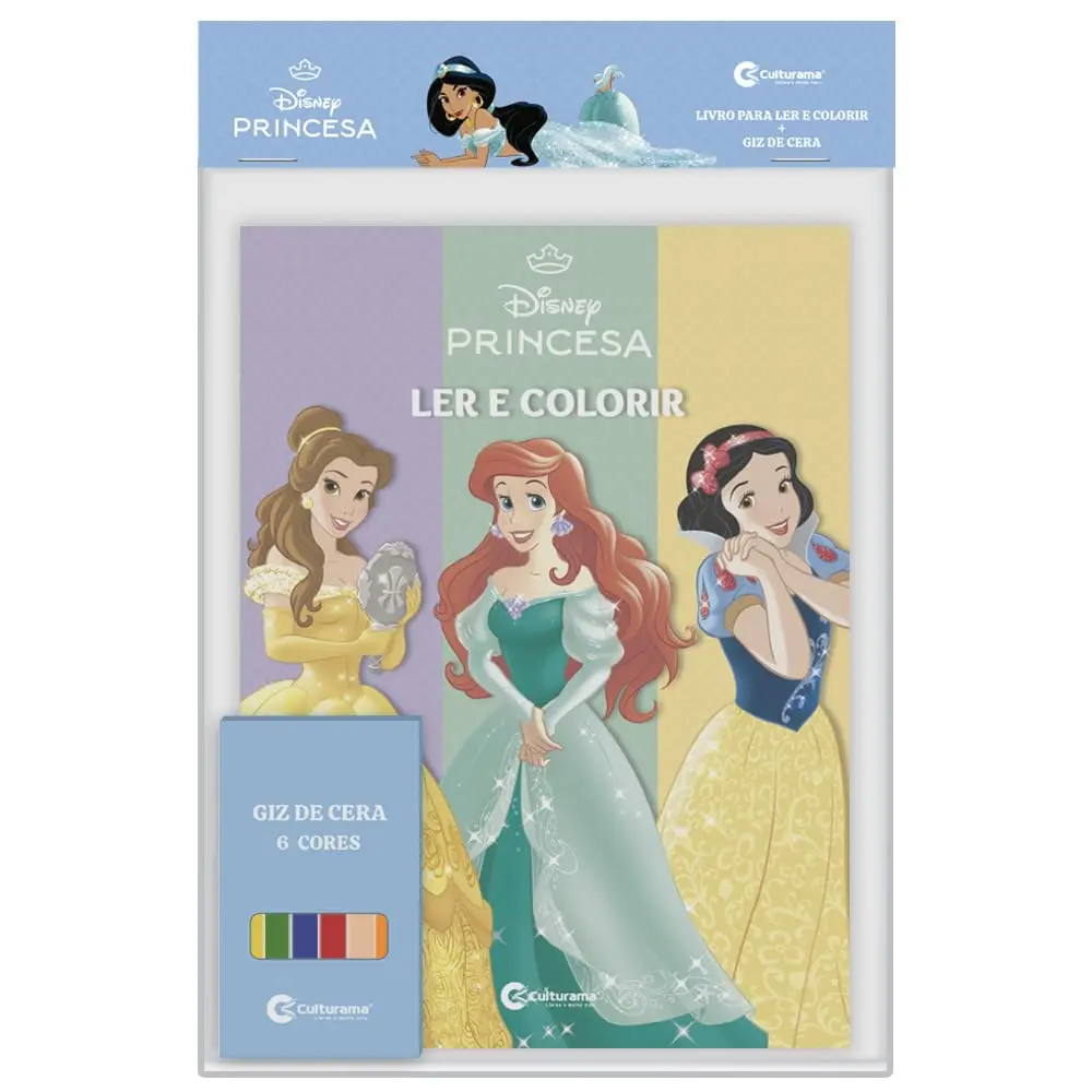 Solapa Ler E Colorir Com Giz De Cera - Princesas - 1